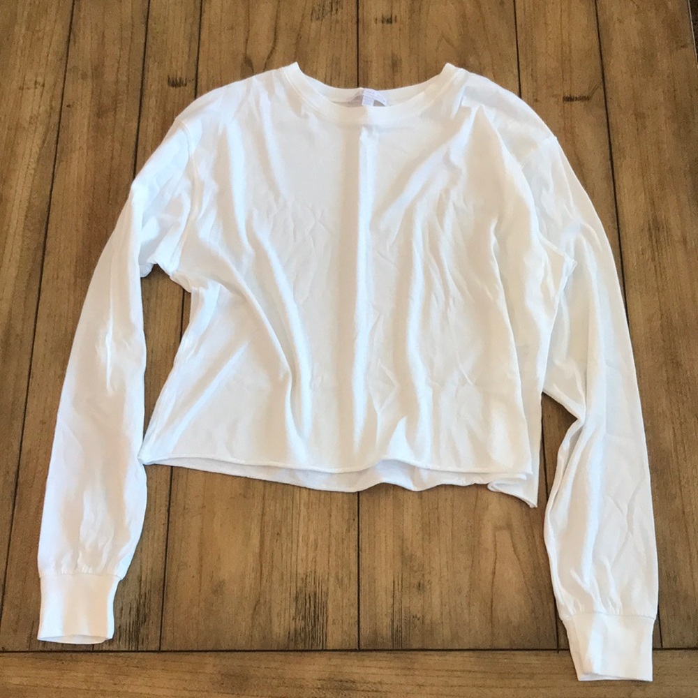 White cropped long sleeve